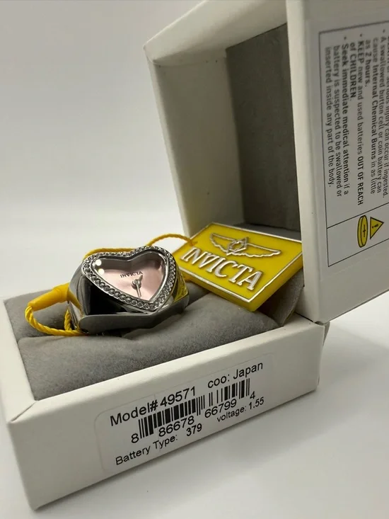 Invicta Mini Angel Women's Ring Watch - 18.5mm, Steel (49571) - Picture 2 of 6